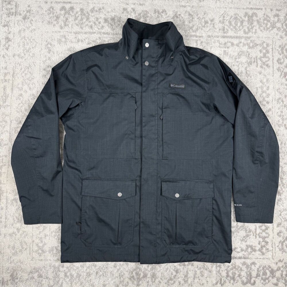 Columbia Omni-Tech Men's Horizons Pine Interchange Jacket Zip Black Size Large